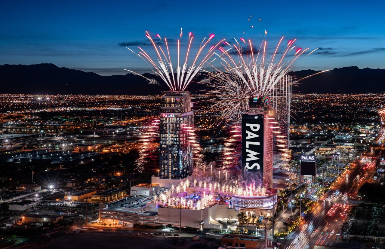 Aerial view of the Palms Casino Resort in Las Vegas, Nevada